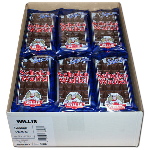 Willis Schoko-Waffel, Super Size, Kuchen, 30 Packungen je 90g