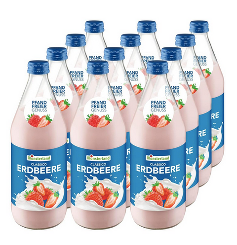 Münsterland Erdbeermilch Drink 12er Pack (12 x 500ml)