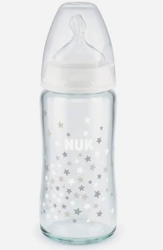 NUK 240 ml Glas-Flasche, weiß