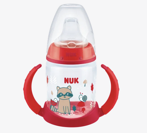 NUK Trinklernflasche First Choice Temp. Control, rot, ab 6 Monaten, 150 ml