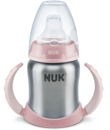 Nuk Trinklern-Flasche Learner Cup Edelstahl 125 ml - Rosa