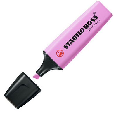 STABILO Textmarker BOSS ORIGINAL Pastel, 70/158, fuchsie, 2-5mm Keilspitze