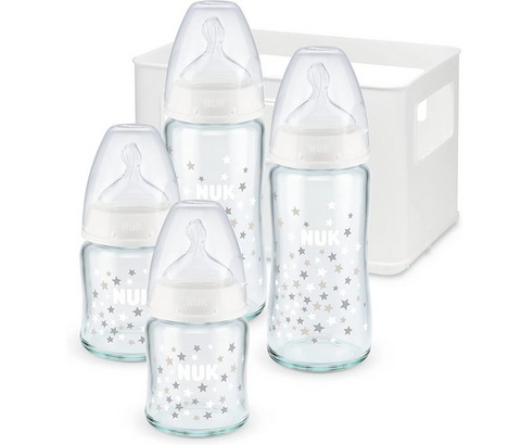 NUK First Choice+ Babyflaschen Starter Set aus Glas und Silikon