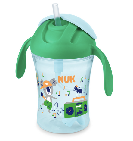 NUK Trinkflasche Motion Cup in grün 230ml