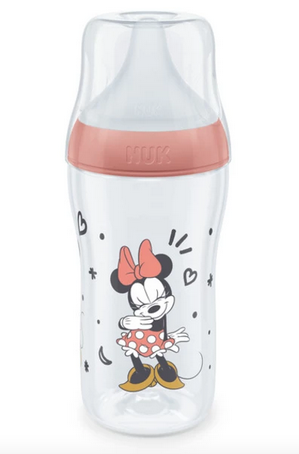 NUK Babyflasche Perfect Match Minnie Mouse mit Temperature Control 260ml ab 3 Monate in rot