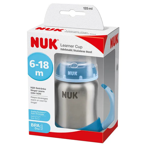 Nuk Trinklern-Flasche Learner Cup Edelstahl 125 ml - Blau