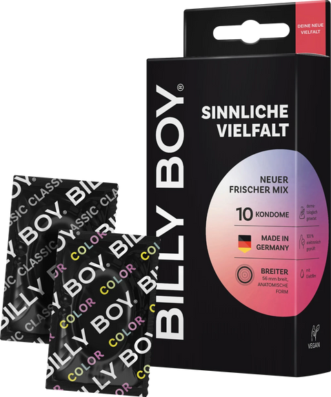 BILLY BOY Kondome Sinnliche Vielfalt, Breite 56 mm, 10 St