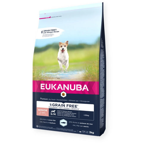 Eukanuba Grain Free Senior S/M Seefisch