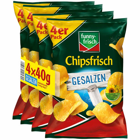 funny-frisch funny-frisch Chipsfrisch gesalzen 4x40g