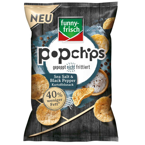 funny-frisch Popchips Sea Salt & Black Pepper 80g