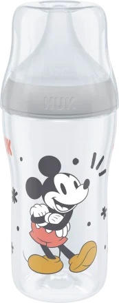 NUK Babyflasche Perfect Match Mickey, grau, ab 3 Monaten, 260 ml, 1 St