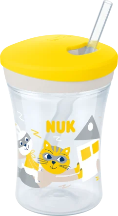 NUK Flasche Evolution Action Cup, gelb, 230ml, 1 St