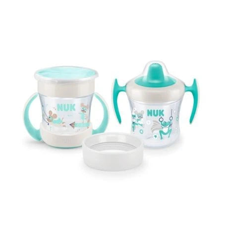 NUK Mini Cups - Becher 3-in-1-Trinkbecher Hellgrün Ab 6 Mon.